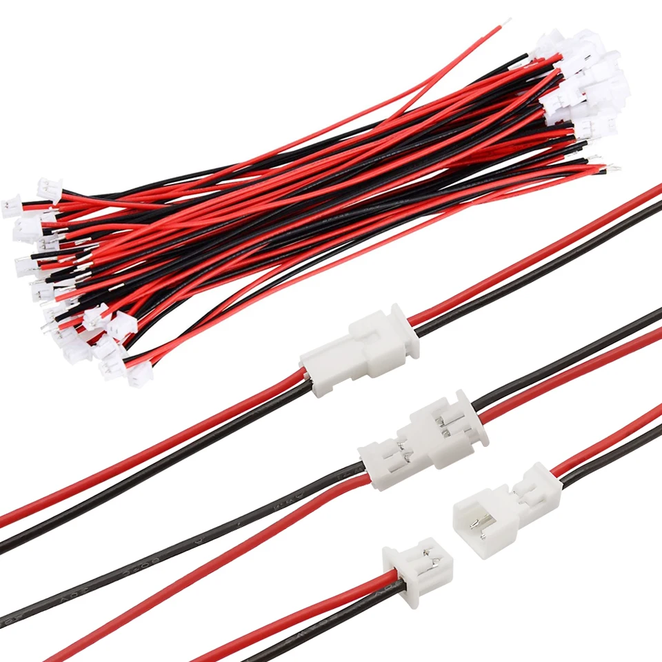 YIXISI 50 Paar Mini Micro JST-ZH 1.5mm 3-Pins Connectorstekker met Kabels 15cm