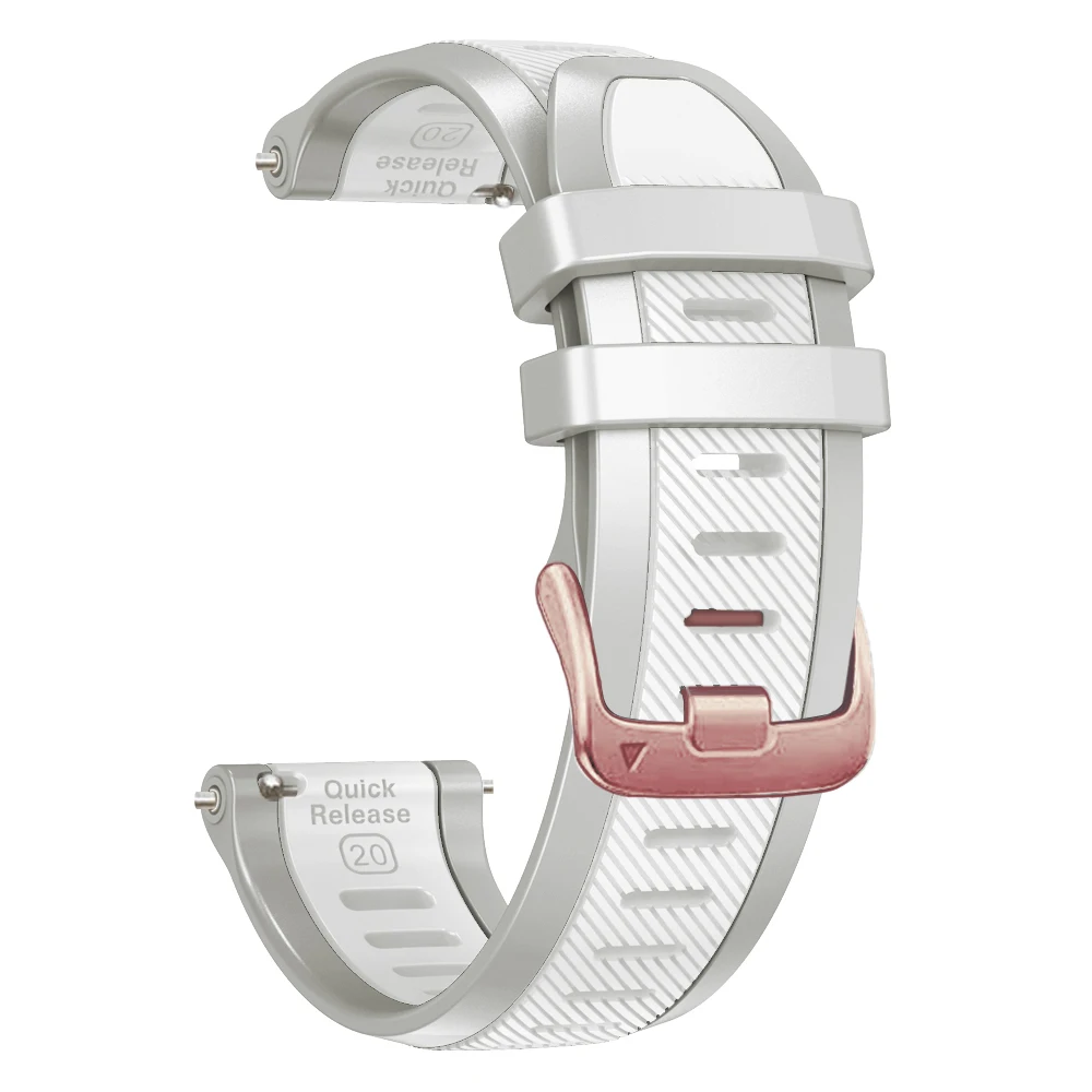 Versatile 20mm Silicone Watch Strap - Durable Replacement Band in Assorted Colors