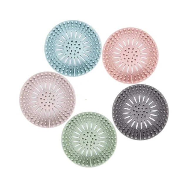 Hair Catcher Shower Drain Covers Protector Durable Silicone Bathtub Hair  Stopper Easy to Install and Clean Suit for Bathroom Tub Shower and Sink, 5