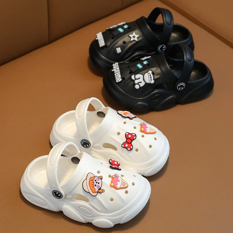 kid Sandals Summer Cartoon Cute kids Shoe Hollow platform Casual Girl Shoe Soft Sole Two Wear Slippers Anti slip boy Beach
