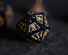  Handmade Engraved D20 Dice Natural Gemstone DND Dice RPG COC D&D Board Games Dice Custom Logo Cute Cat Kitty Bee Birthday Gifts 