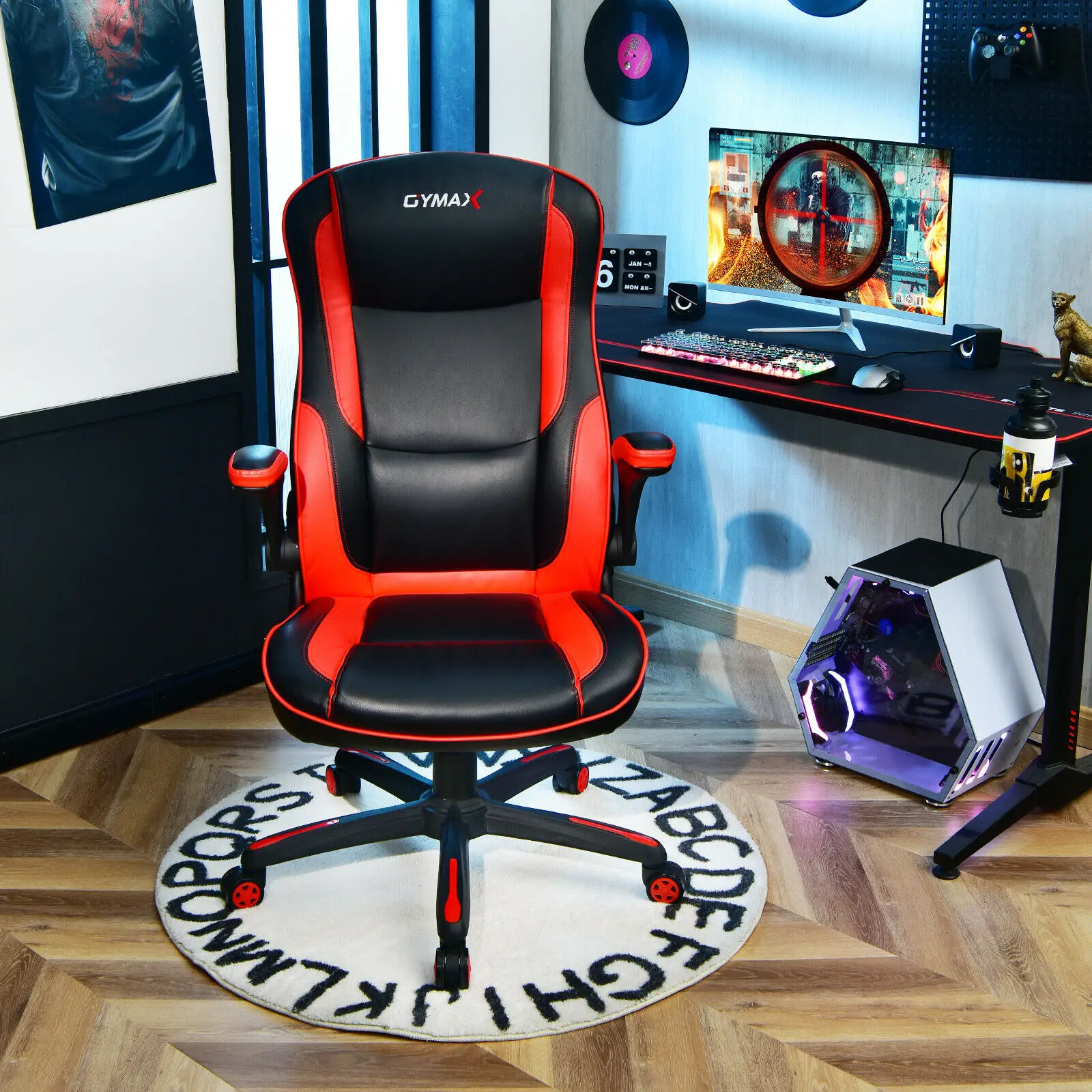 Description Picture 6 of itemRacing Style Office Chair Ergonomic Adjustable Computer Chair w/Flip-up Arm