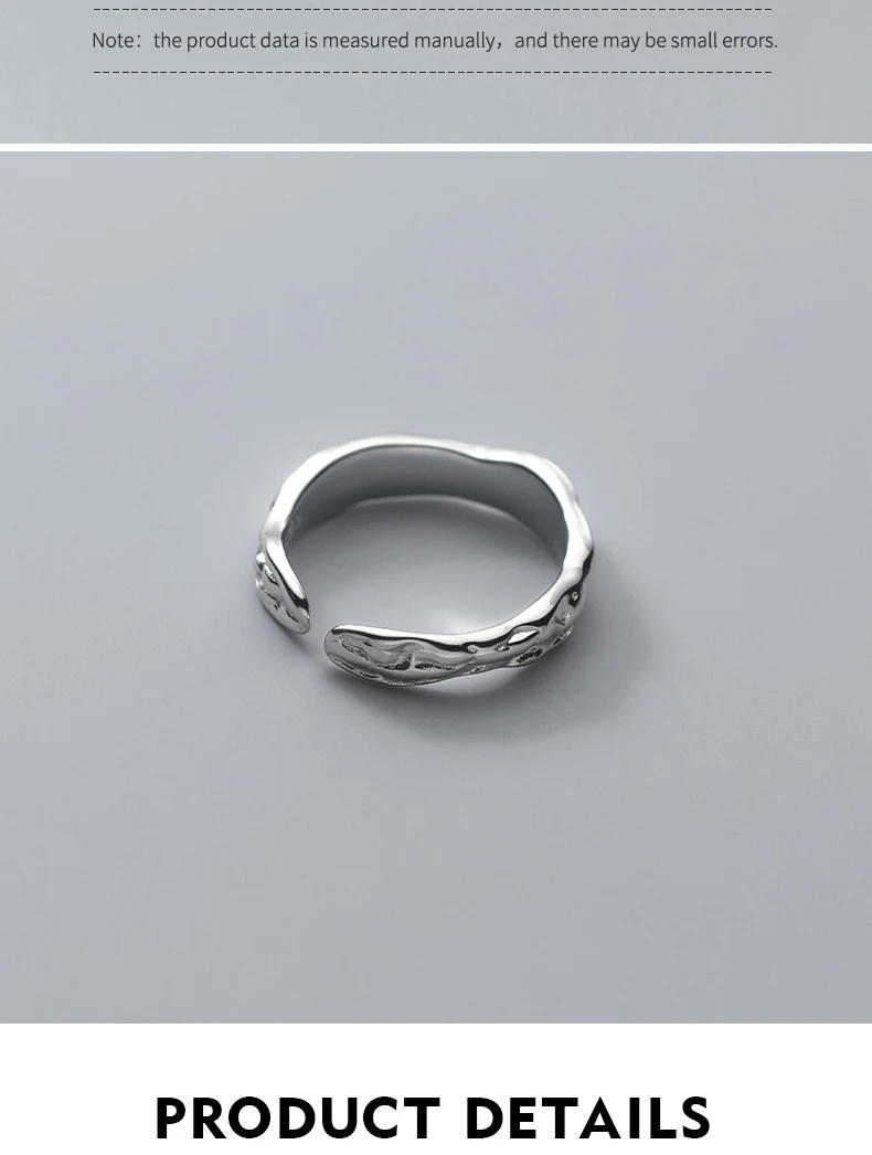 Modian Real 925 Sterling Silver Irregular Exquisite Adjustable Ring Moonstone Opening Rings for Women Birthday Jewelry Gift Modian Real 925 Sterling Silver Irregular Exquisite Adjustable Ring Moonstone Opening Rings for Women Birthday Jewelry Gift