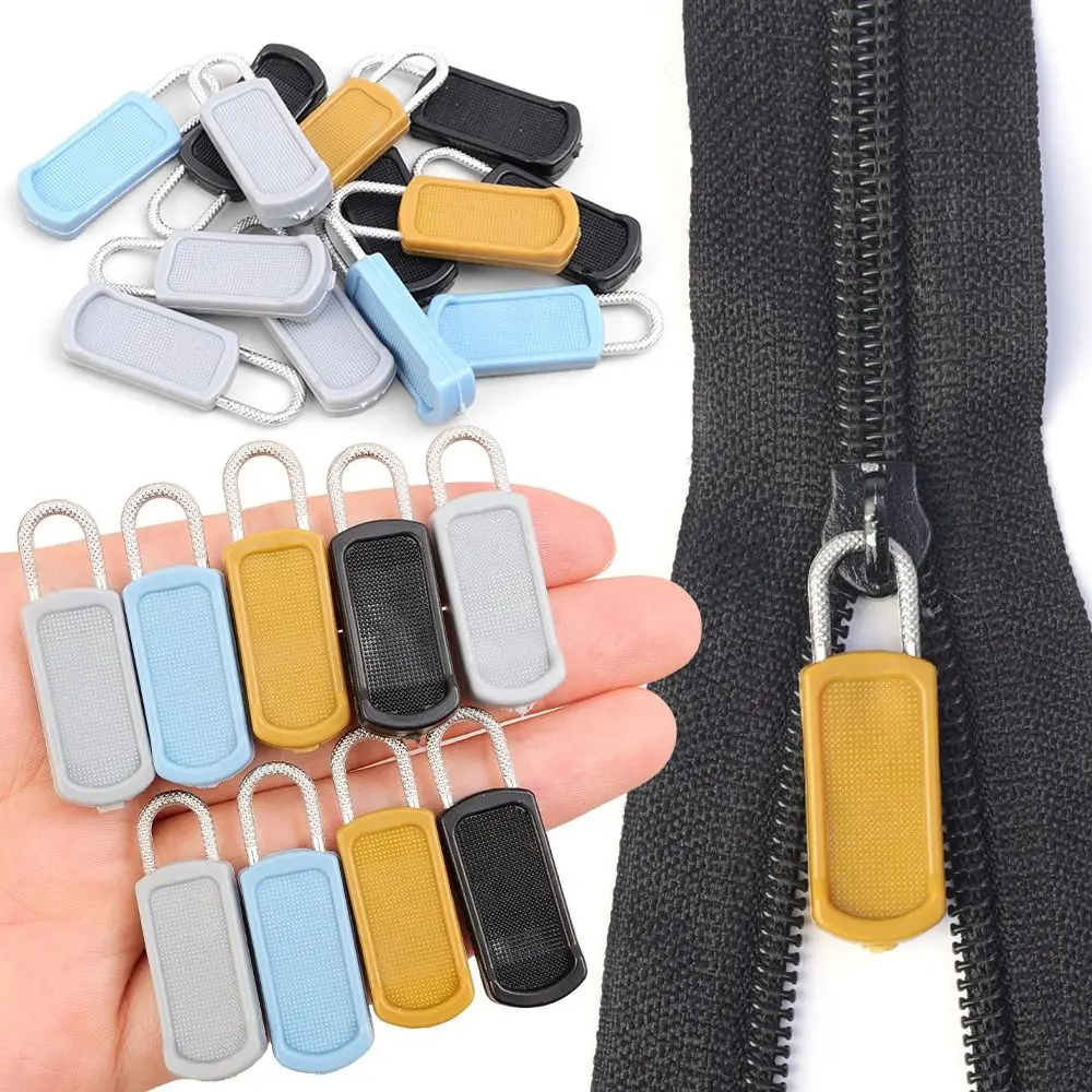 Zipper Pullers Zipper Heads Zipper Accessories 5Pcs Detachable Zipper Puller Replacement Metal Zipper Head Universal Instant Repair Kits Backpack Clothes Jackets Slider