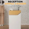 Standing Reception Room Tables, Small Reception Desk Counter Table, Retail Counter Reception Desk with Drawer Storage 4