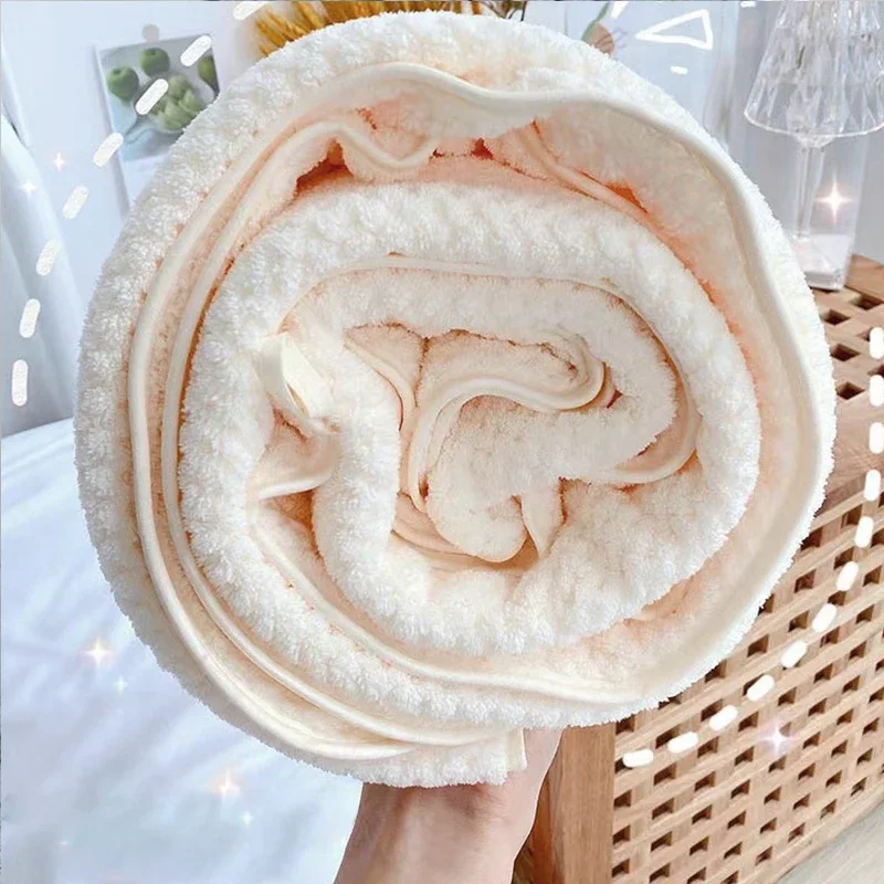 70x140cm High quality thicken Coral velvet bath towel Soft Quick Absorbent Bath Towel super large quick-drying Comfortbath towel 2