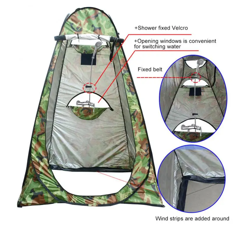 Tanio Przenośny odkryty Camping namiot toaleta sklep