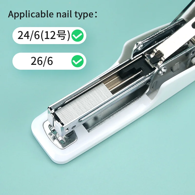 HUAJIE 1pcs Small Lightweight Portable Office Stapler – Effort Saving Heavy Duty Desktop Stapler with Staple Storage - 5