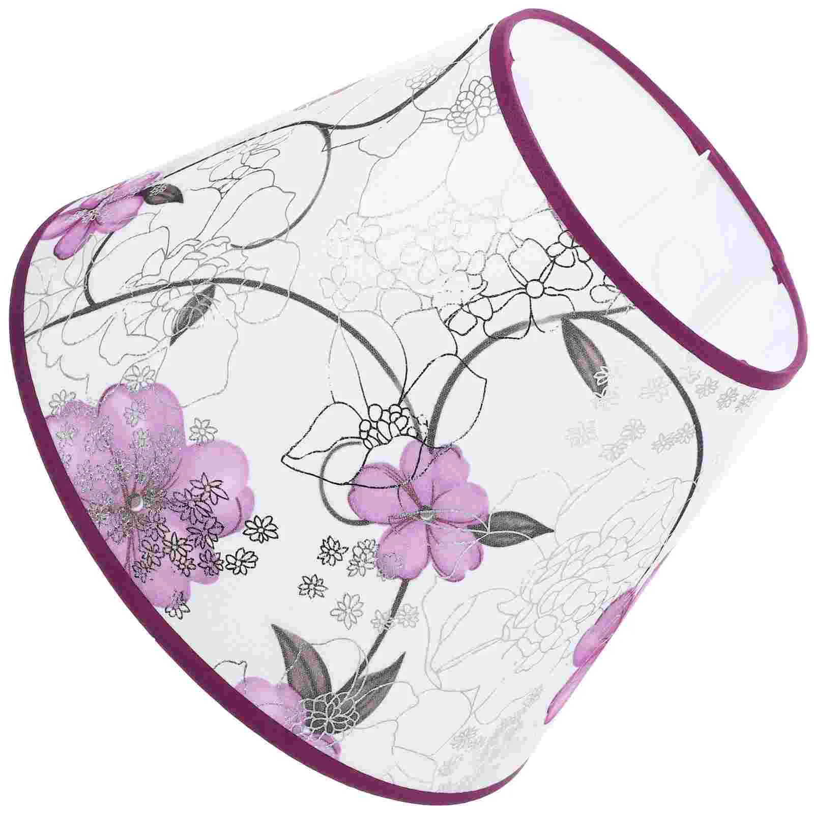 Flower Pattern Lampshade Medium Drum Sconce Lamp Shade European Style Lampshade Fabric Cloth Pendant Light Cover Vintage Sconce scratch resistant tablet cover imprinted butterfly flower shockproof pu leather stand cards slot case for samsung galaxy tab s7 tab s8 purple