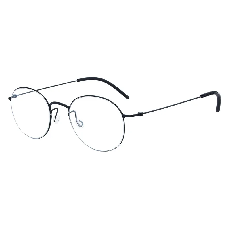 Brillengestell, klassisch, rund, für Herren und Damen, Titan, TT Air-Brille, Markendesign, Gafas, 6 g, leichter dünner Rand, Dänemark, keine Schrauben – Detail 13