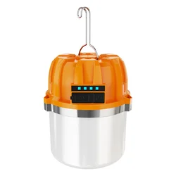 High-Powered LED Camping Lantern with USB Rechargeable Battery and Power Display - 1pc