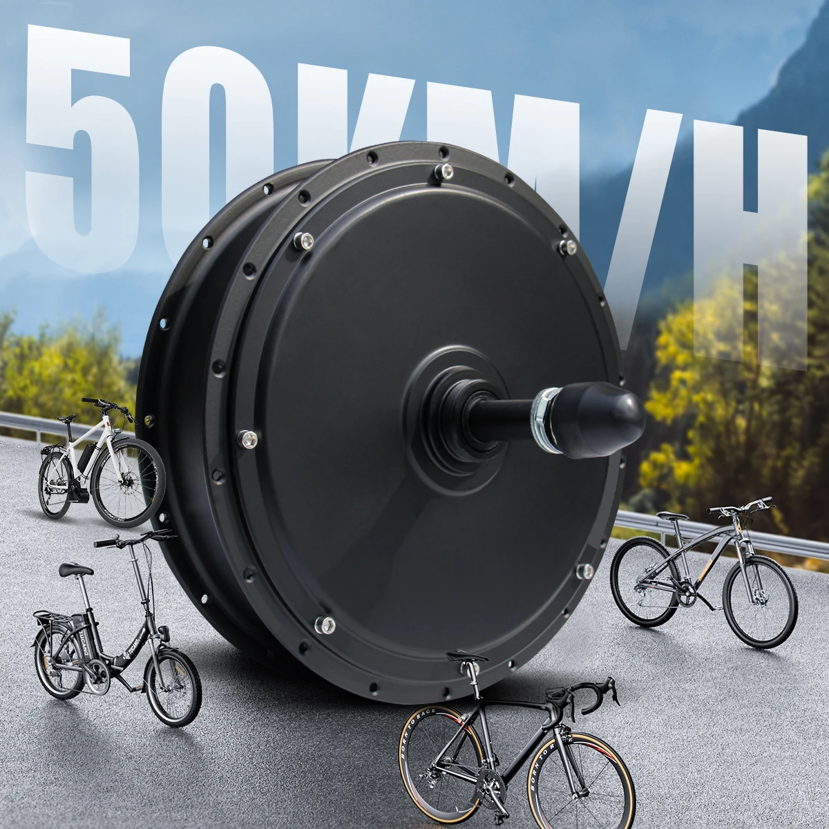 Snow Electric Bike Motor 48V 1000W 1500W 4.0 Tyre Brushless Rear Wheel Hub Motor Dropout 170/190mm for ebike Fat Tire Kit