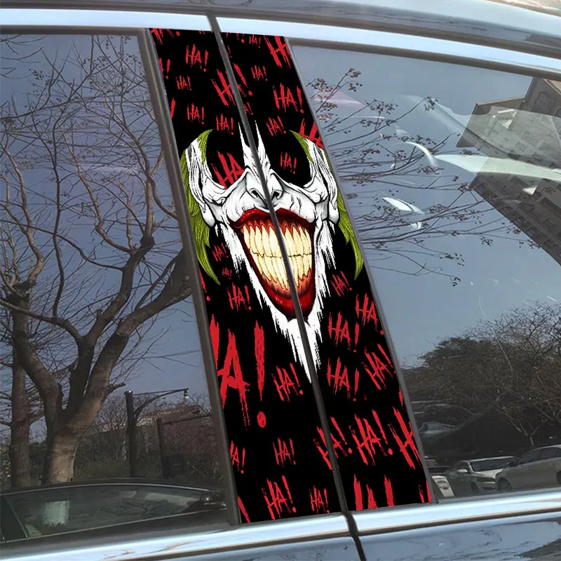 Autocollant Pour Voiture, Protection De Colonne, Clown, Décoratif, Imperméable, Graffiti, Colonne (B