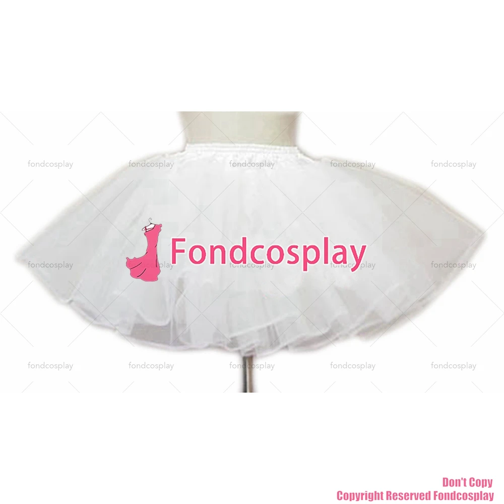 

fondcosplay adult sexy cross dressing sissy maid short White Hard yarn Petticoat Underskirt CD/TV[CK394]