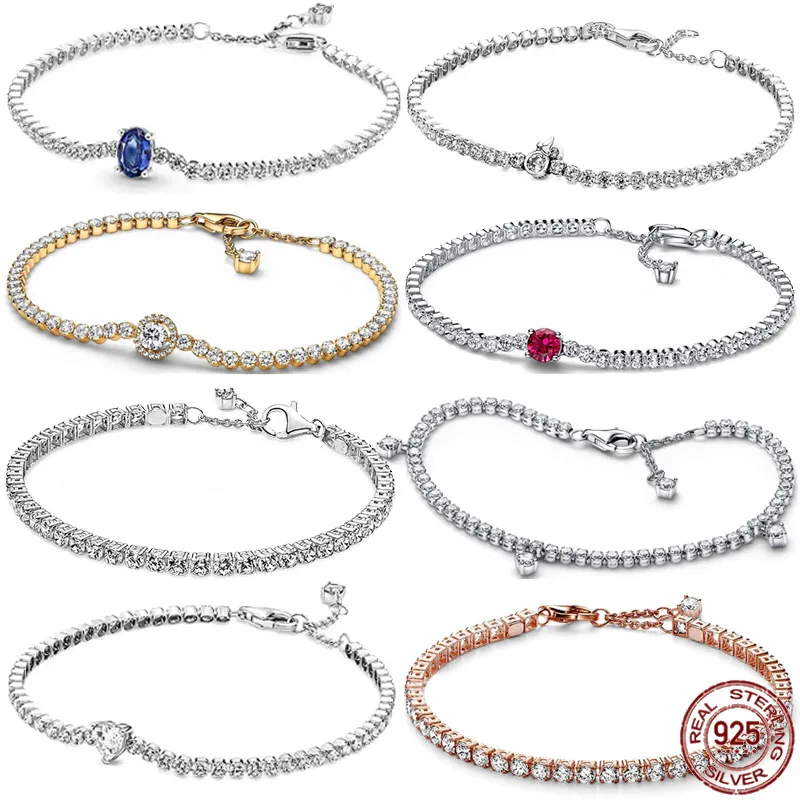 

Light Luxury New 925 Sterling Silver All Zircon Bracelet Charming Women's Jewelry DIY Exquisite Gift for Lovers and Friends