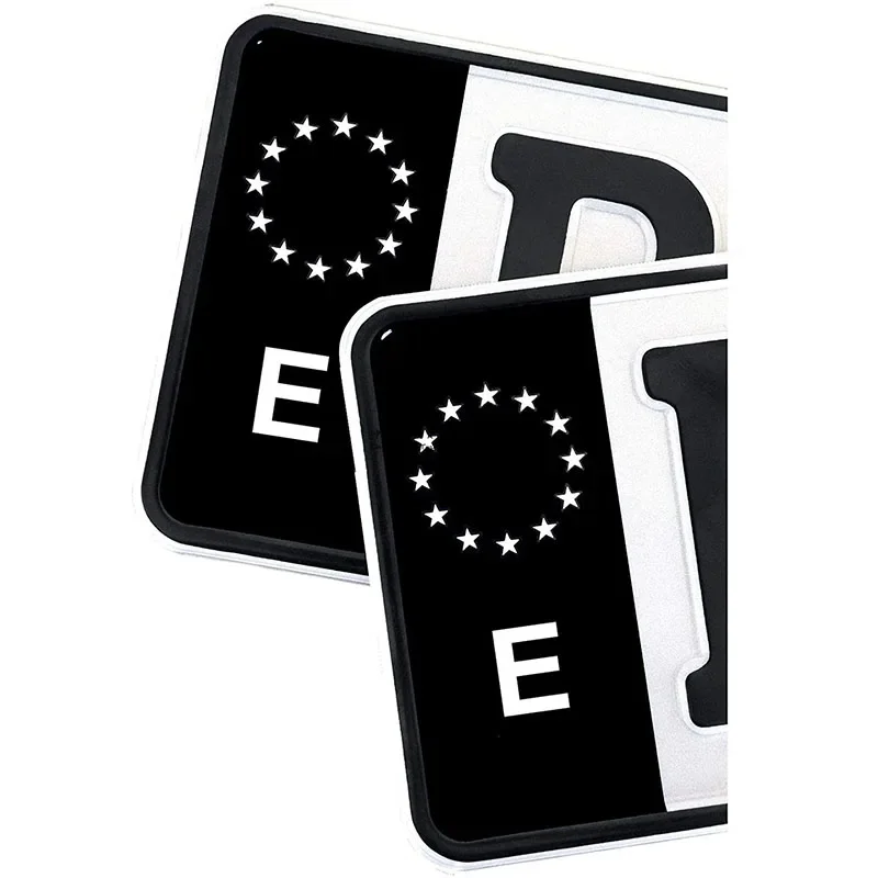 2Pcs 비닐 번호판 스티커 트럭 SUV 캐러밴 버스 EU 표준에 대한 방수 스크래치 방지