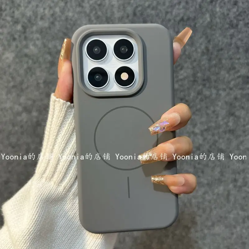 Premium Shockproof Matte Back Cover in Luxury Liquid Silicone with Magsafe Compatibility