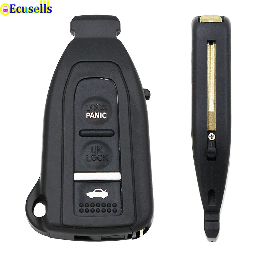 Key Shell Car Key Shell 3 Buttons Smart Prox Remote Key Shell Case Fob with Uncut Blade for Lexus LS430 2002-2006