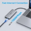 MOKiN 8 in 1 USB C Hub for MacBook Pro Air USB Adapter Multiport Docking Station with 4K Dispaly Port, HDMI, VGA, USB2.0, PD100W 6
