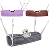 Hamster Cage Hammock Ferret Hide Tunnel Warm Rat Small Animals Play Tube Swing Sleeping Hanging Bed Nest Hideaway Toy 1