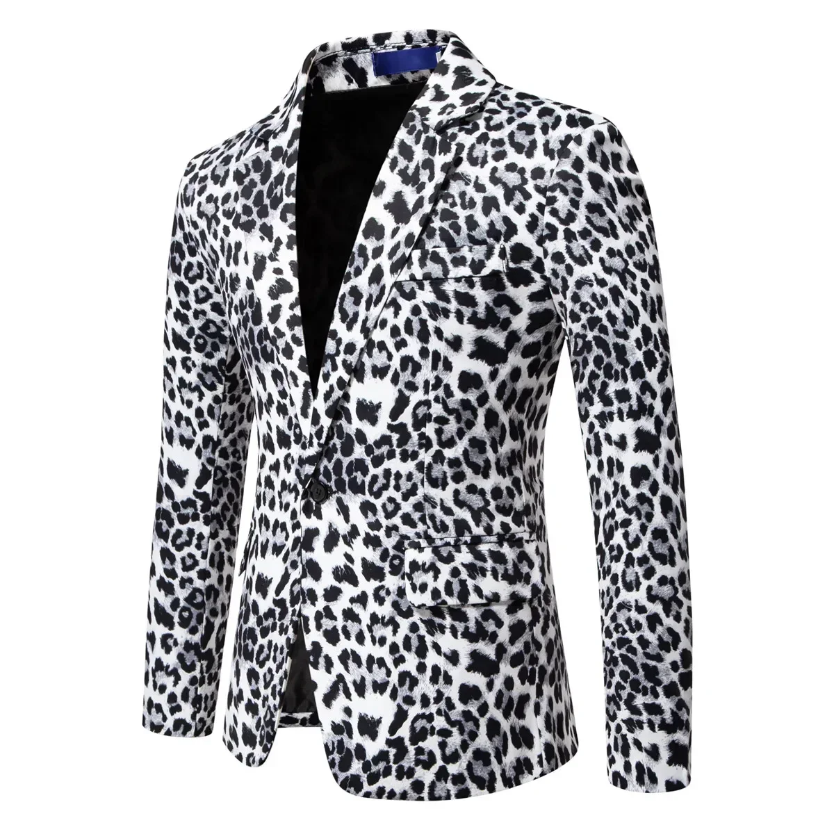 Men's Suit Jacket Leopard Print Suit Business Casual Party Jacket Men Blazer Coat