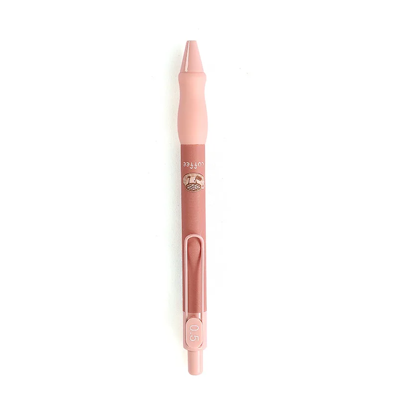 4 개/대 0.5mm 커피 라이프 ST 팁 기계식 젤 잉크 펜 학교 사무실 쓰기 용품 선물 문구 상품 귀여운 펜