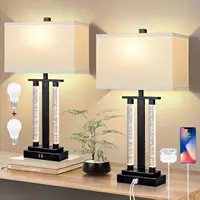 Modern Table Lamps Set of 2  3Way Lighting Modes Bedside Table Lamps for Bedroom  Nightstand Table Lamps With USB Charging Port 1