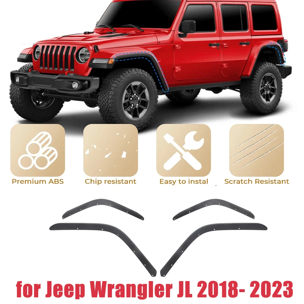 

Автомобильный передний и задний брызговики для Jeep Wrangler JL 2018- 2023, расширяющиеся низкие Брызговики, защита от разбрызгивания