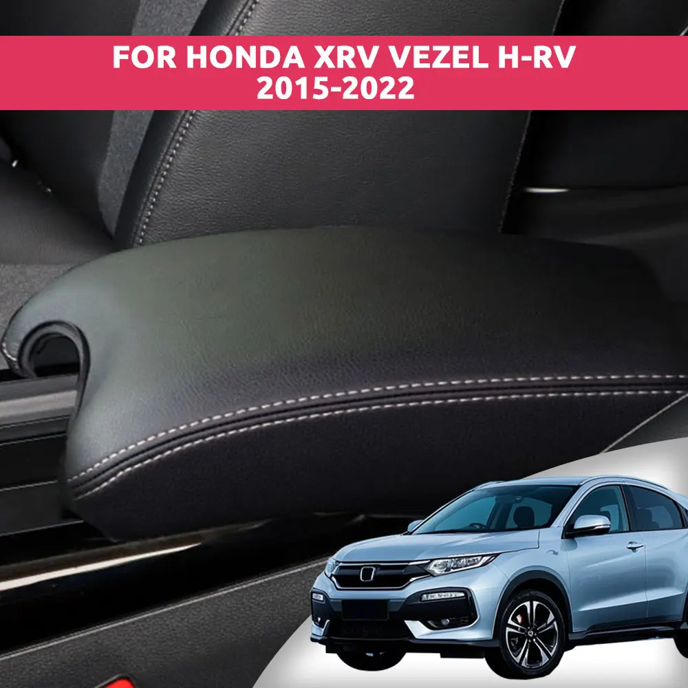 Honda XRV Vezel H-RV 2015- Microfiber Leather Car Armrest Cover Fit Anti-Tear Insulation Car Interior Protector car armrest cover