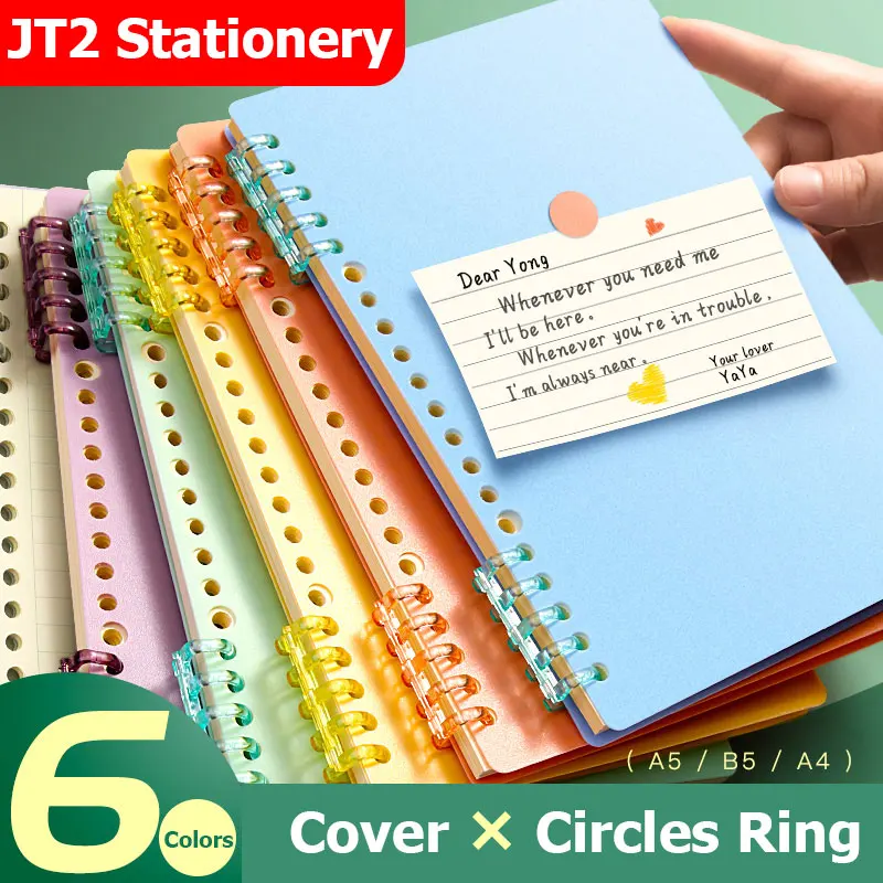 A5 A6 B5 Spiral Notebook Simple PP Cover Transparent Matte Line Grid Blank  Dot Notepad Diary