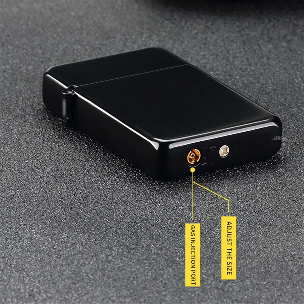Red Jet Flame Lighter Luminous Inflatable Butane Gas Windproof Lighters Strong Powerful Cigar Torch Lighters for Smoker Gift for butane gas lighter,cigarette lighter