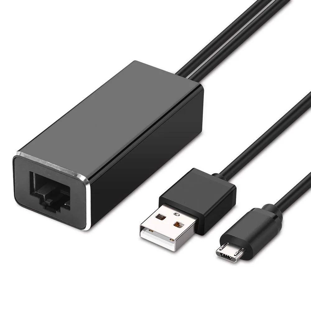 Adaptateur Ethernet Micro USB Vers RJ45 - Pour Fire TV Stick 4K, Chromecast, Google Home - Connexion Filaire Stable Jusqu'à 100 Mbit/s