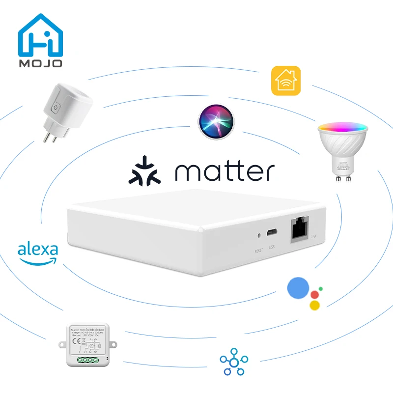 Zigbee Thread Matter Gateway Hub presa lampadina interruttore interruttore Homekit Smart Bridge WiFi Bluetooth Multi-modello Alexa Google Echo