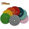 100mm 4" Dry/Wet Diamond Polishing Pads Buff for Granite Marble Concrete Stone Repair Edging Counter with Grinder Polisher