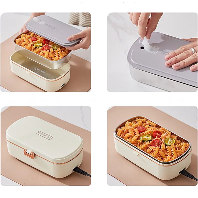 304 Stainless Steel Electric Lunch Box 220V 110V EU US Plug Home Work Adult  Meal Heating Leak Proof Food Heated Warmer Container - AliExpress