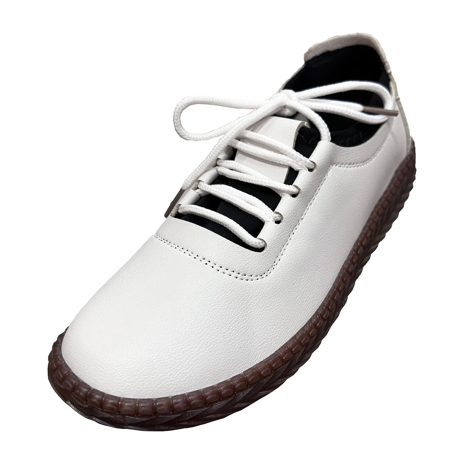 

Leisure Women's Four Seasons Solid Color Non Slip Flat Round Toe Breathable Slip On Lazy Women Wide Width Shoes Business Casual