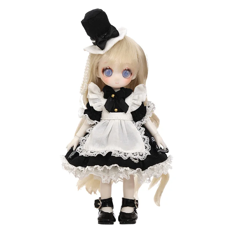 BJD Doll Pastries 1/8  Big Eyes Anime Wind Doll Resin Art Toys for Kids High Quality Full set Toy Doll