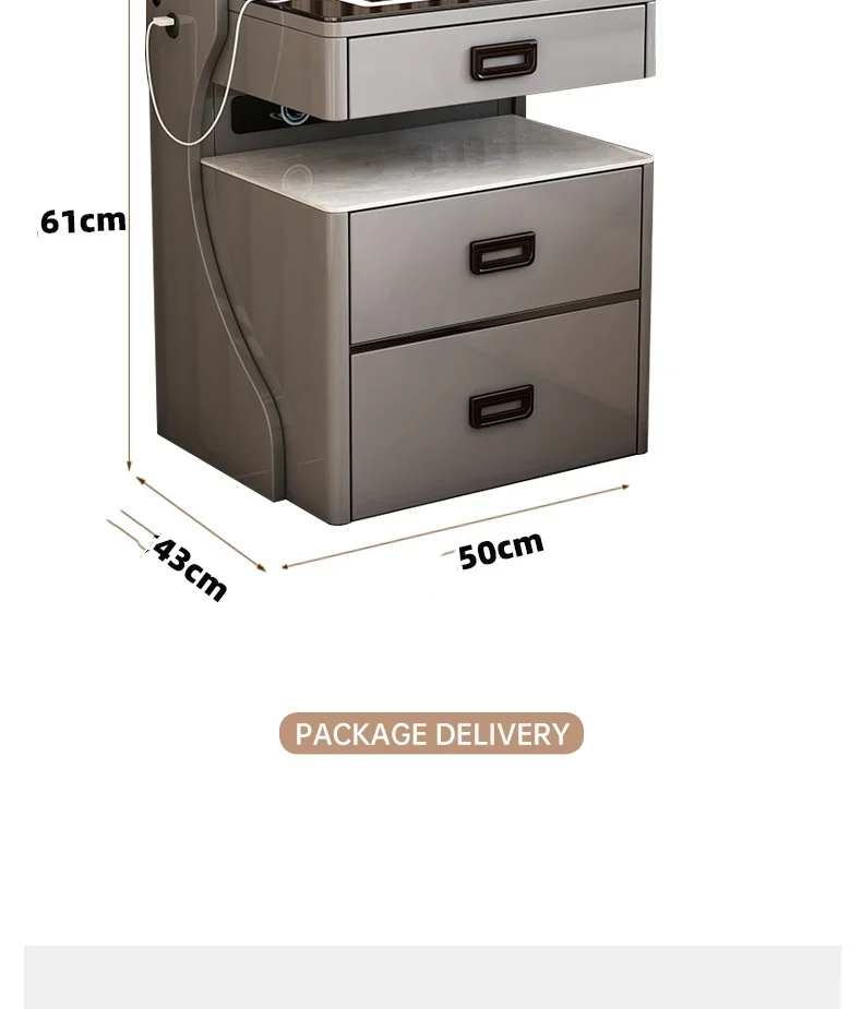 Smart Bedside Table Safe Integrated Simple Modern Bedroom Storage Cabinet Safe Password Lock Cabinet