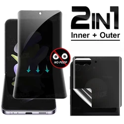 Premium Anti - Spy Hydrogel Privacy Screen Protector Film for Razr Plus 2025 (Inner and External)