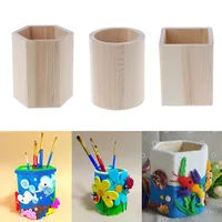 Wooden stationery storage box for pens, pencil cases, office pen holders, makeup brush containers, stationery supplies, 3
