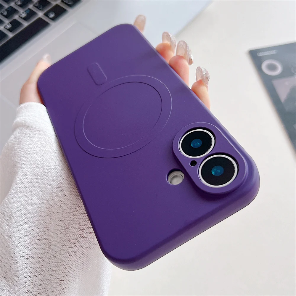 Liquid Silicone Shockproof Magnetic Wireless Charging Phone Case