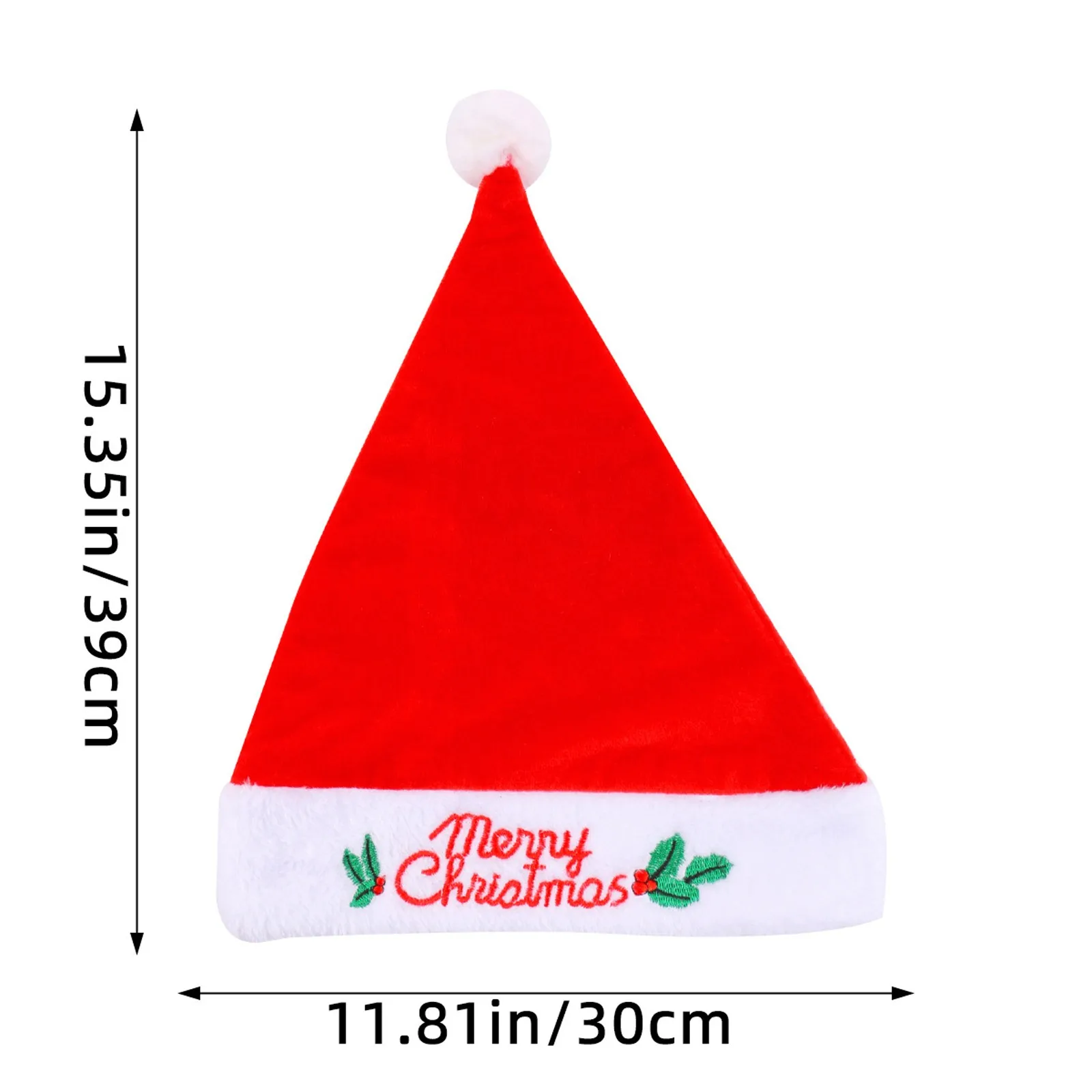 High Quality Christmas Xmas Soft Hat Santa Claus Red Short Plush Noel Hat Merry Christma Decor Gift Happy New Year Holiday Decor