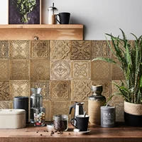 24pcs/set Light Color Tiles Sticker Wall Stickers Kitchen Bathroom Home Renovation Wallpaper Waterproof Self-adhesive Wall Decal 4