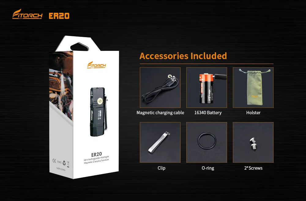 Fitorch ޴ ׳ƽ  , CREE XPL HD  Ʈ LED ġ, ͸ , ER20, 1000 