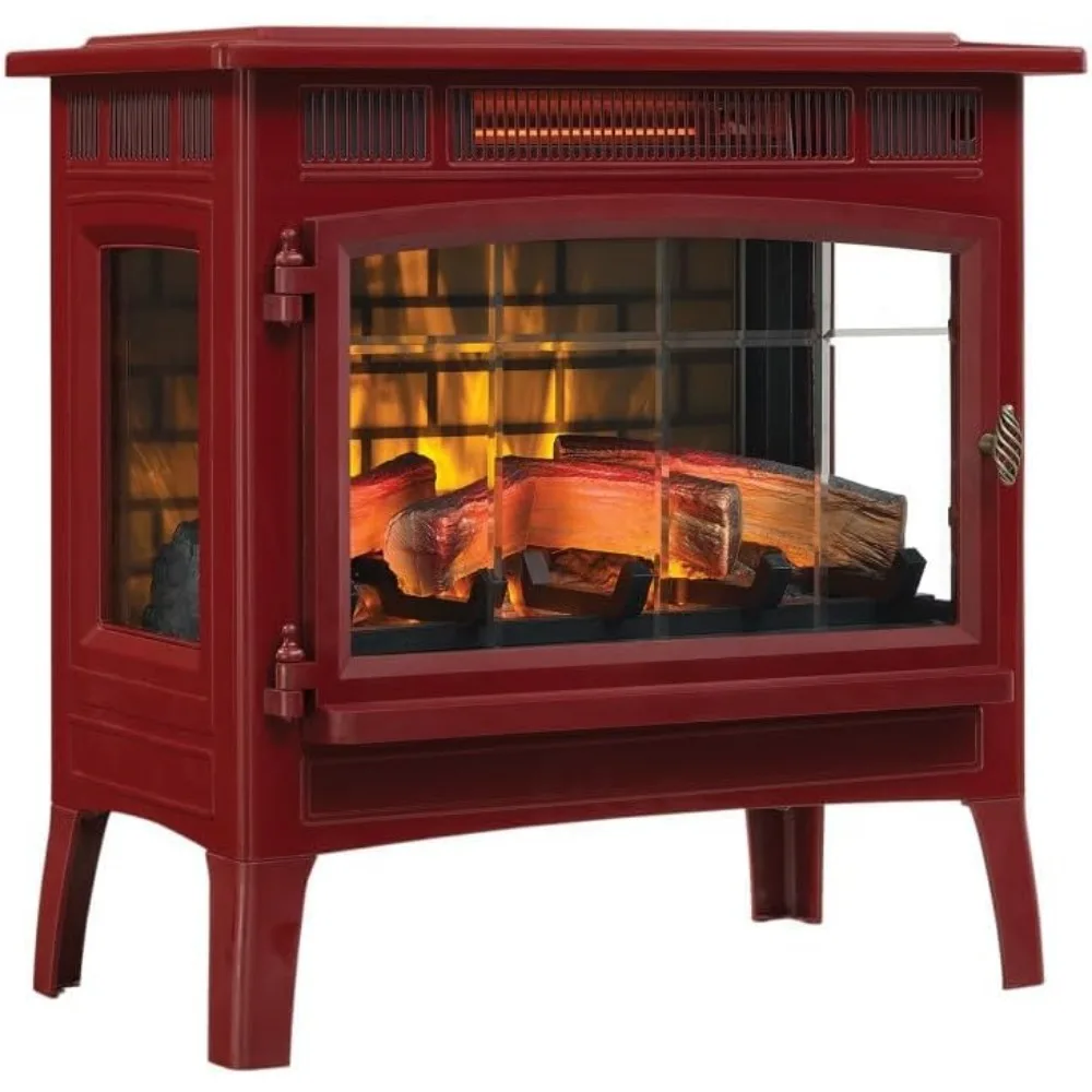NEW duraflame Freestanding Electric Fireplace Stove Heater with 3D Flame Effect for 1,000 Sq. Ft. Room, Black 4