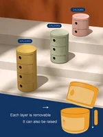 Round bedside table nordic plastic Bedside cabinet for bedroom small side end table nightstand Storage locker 4