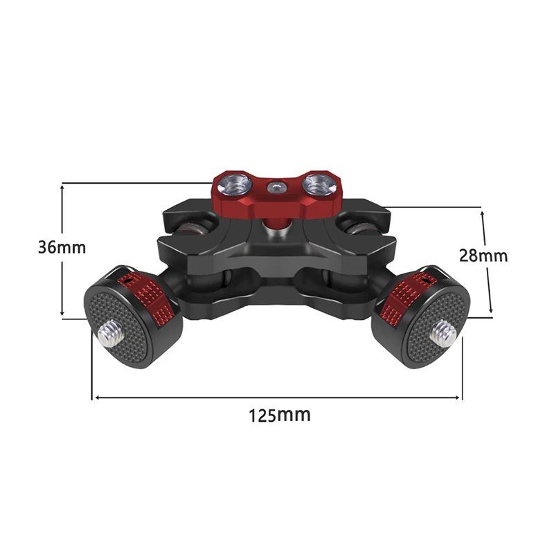 Magic Arm 360-Grad-Drehung Dual Ball Head Cilp Arri Pin 1/4 3/8 M5 Griffschraubenadapter für Sony A7C Fuji XT4 Kamerakäfigverlängerung – Detail 39