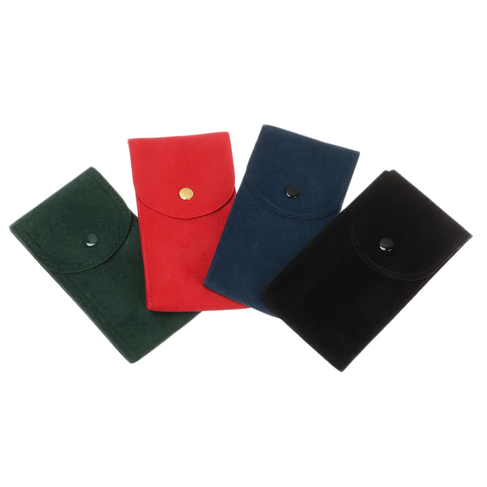 Travel Watch Case | Flannelette Watch Storage Bag, Velvet Snap Packaging Pouch Anti-Dus... - SKU WSB01657 - UGI Packaging