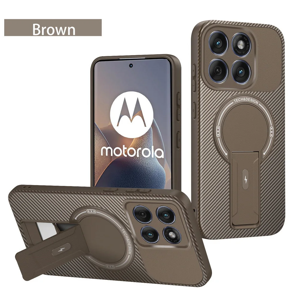 Carbon Fiber Magnetic Ring Case with Invisible Stand Holder