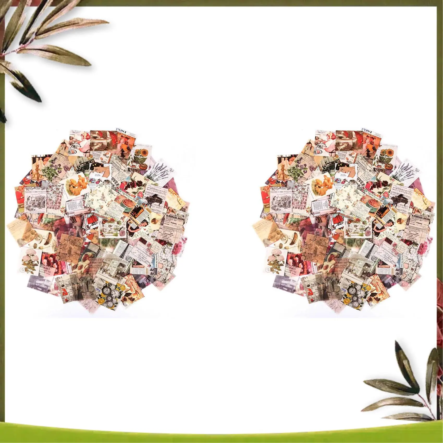 New-800Pcs 정크 저널 빈티지 DIY 재료 종이 저널링 용품 스크랩북 종이 레트로 장식 저널 용품